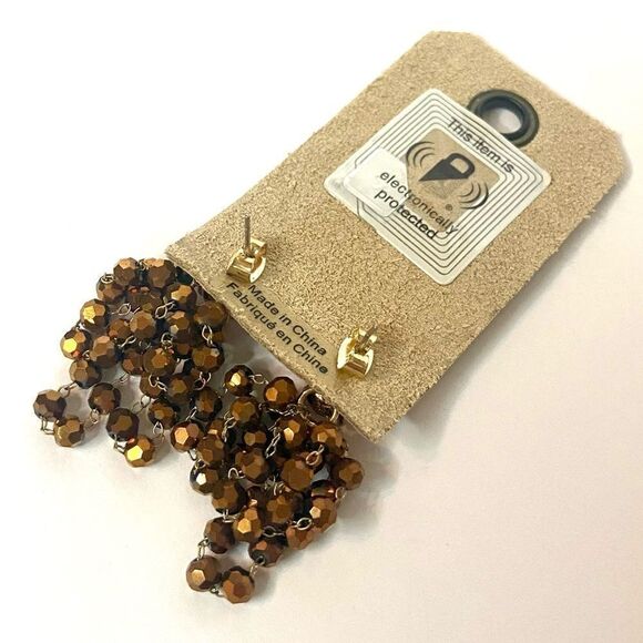 NWT Anthropologie Waterfall Beaded Drop Earrings - Picture 6 of 7